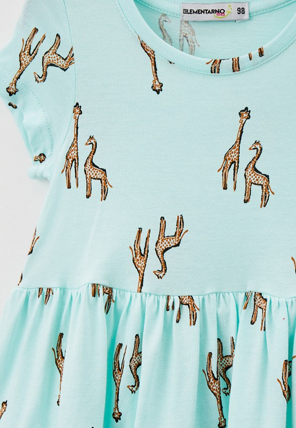 Платье Elementarno бирюзовый, размер 110, фото 3