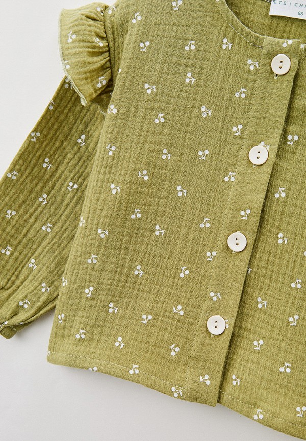 Блуза Ete Children зеленый, размер 110, фото 3