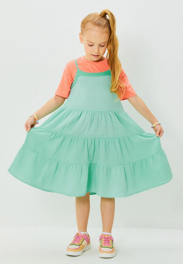 Сарафан Acoola бирюзовый, размер 116, фото 5