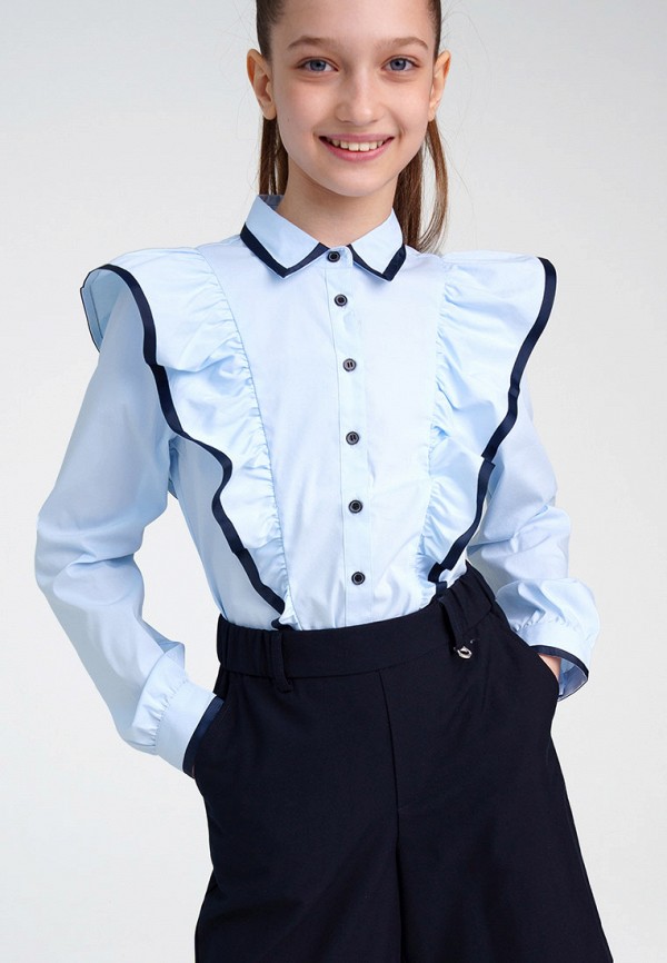 Блуза PlayToday голубой, размер 152, фото 5