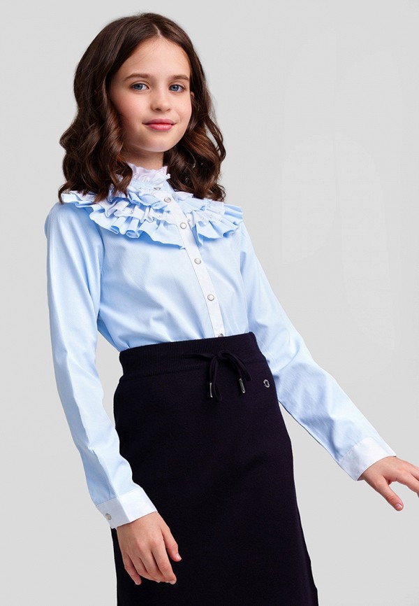 Блуза PlayToday голубой, размер 122, фото 4