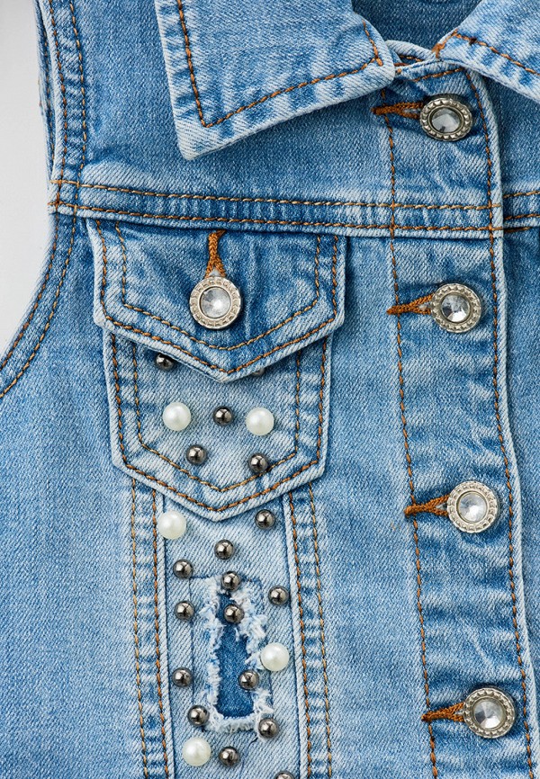 Жилет джинсовый Resser Denim голубой, размер 116, фото 3