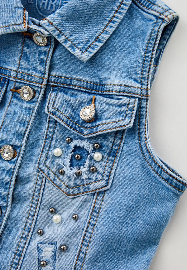 Жилет джинсовый Resser Denim голубой, размер 146, фото 3