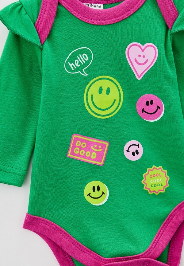 Боди КотМарКот зеленый, размер 74, фото 3