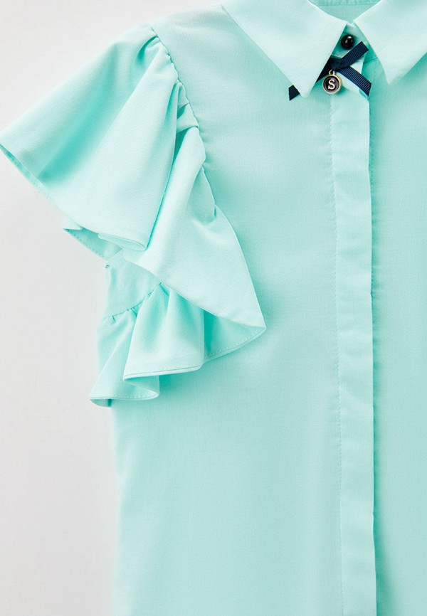 Блуза Smena бирюзовый, размер 122, фото 3