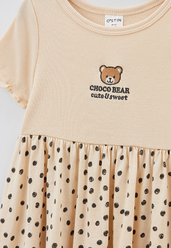 Платье O'stin бежевый, размер 110, фото 3