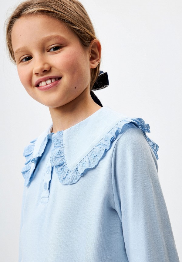 Лонгслив Sela голубой, размер 140, фото 6