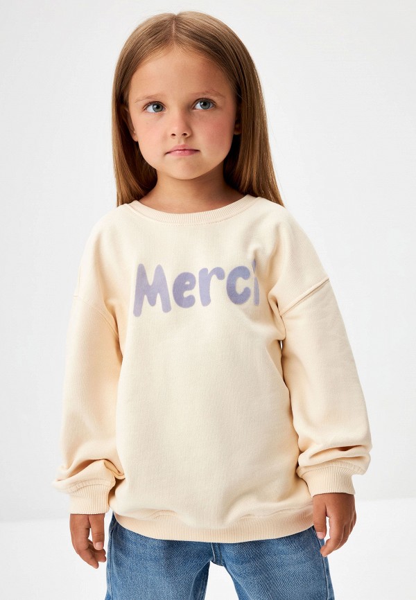 Свитшот Sela бежевый, размер 98, фото 4