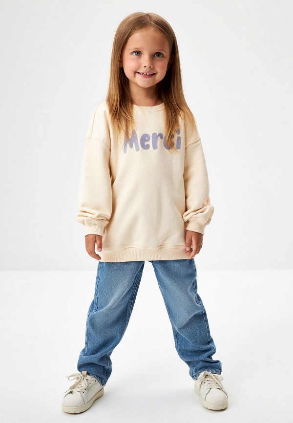 Свитшот Sela бежевый, размер 98, фото 5