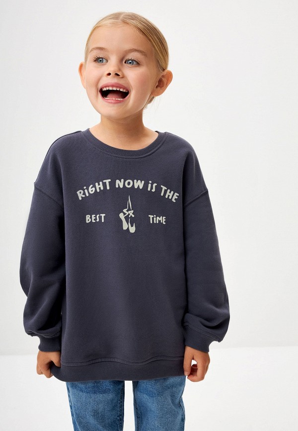 Свитшот Sela серый, размер 104, фото 4