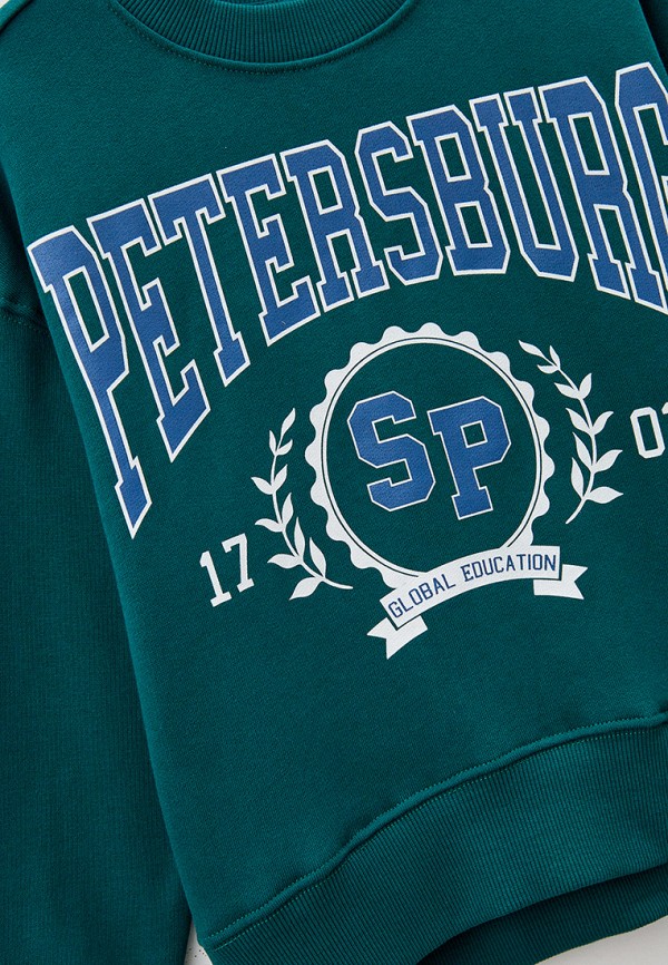 Свитшот Sela бирюзовый, размер 128, фото 3