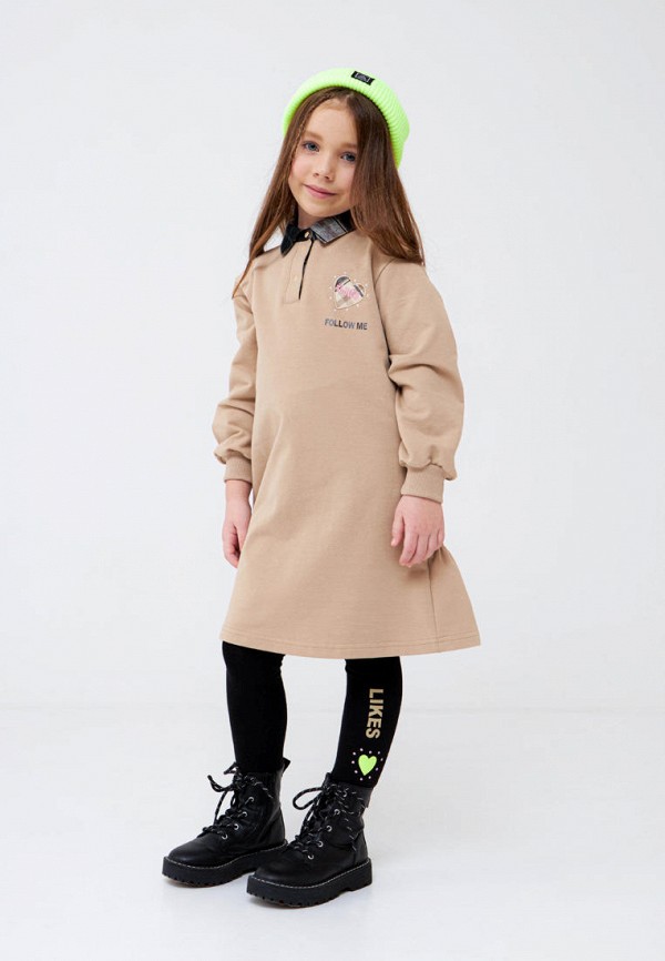 Платье Bell Bimbo бежевый, размер 122, фото 5