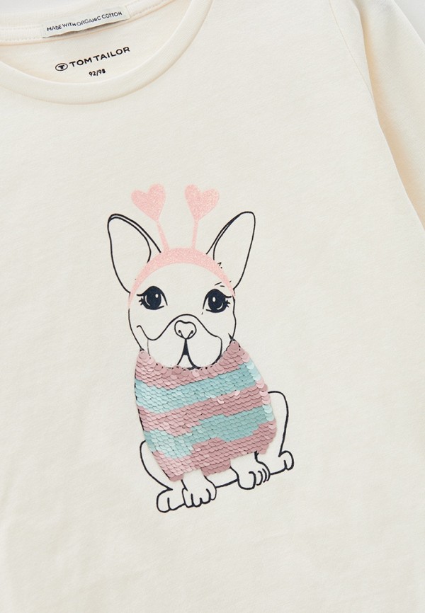 Лонгслив Tom Tailor белый, размер 12, фото 3