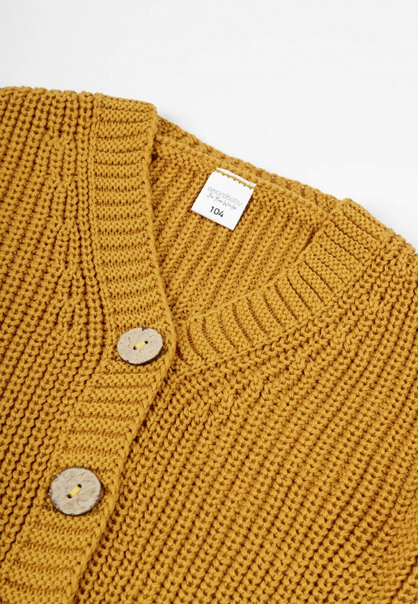 Кардиган Amarobaby желтый, размер 140, фото 3