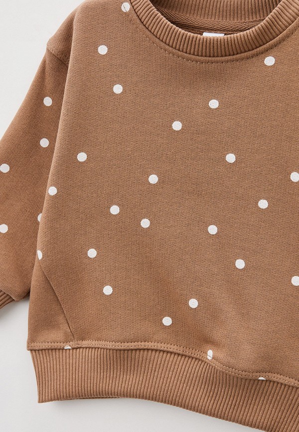 Свитшот Sela коричневый, размер 86, фото 3