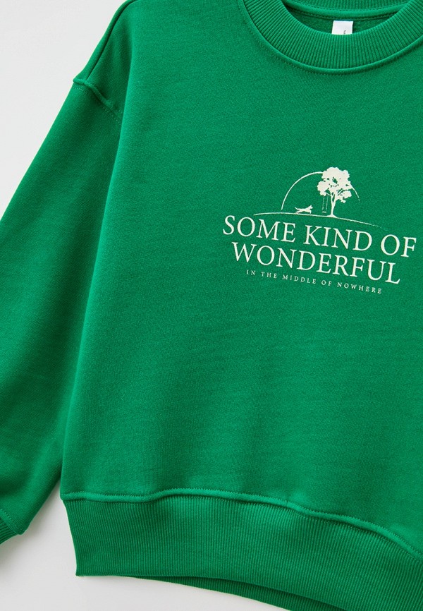 Свитшот Sela зеленый, размер 140, фото 3