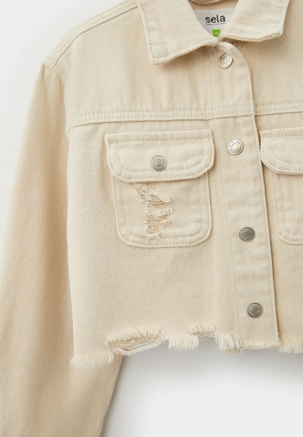 Куртка для девочки джинсовая Sela  Фото 3