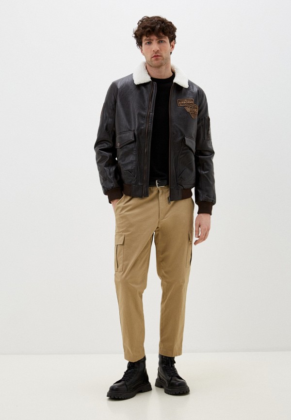 фото Куртка кожаная утепленная zolla