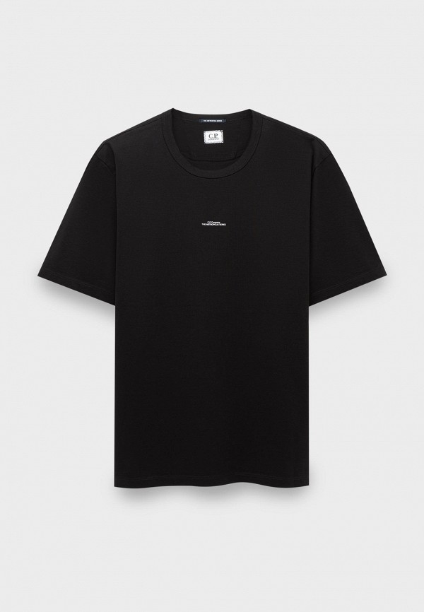 Футболка C.P. Company metropolis series mercerized jersey logo print t-shirt black