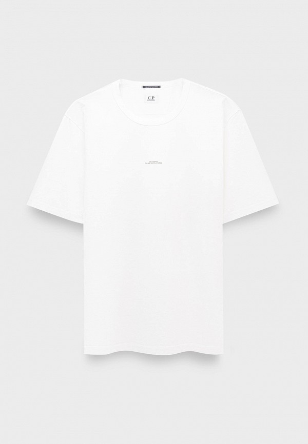 Футболка C.P. Company metropolis series mercerized jersey logo print t-shirt white