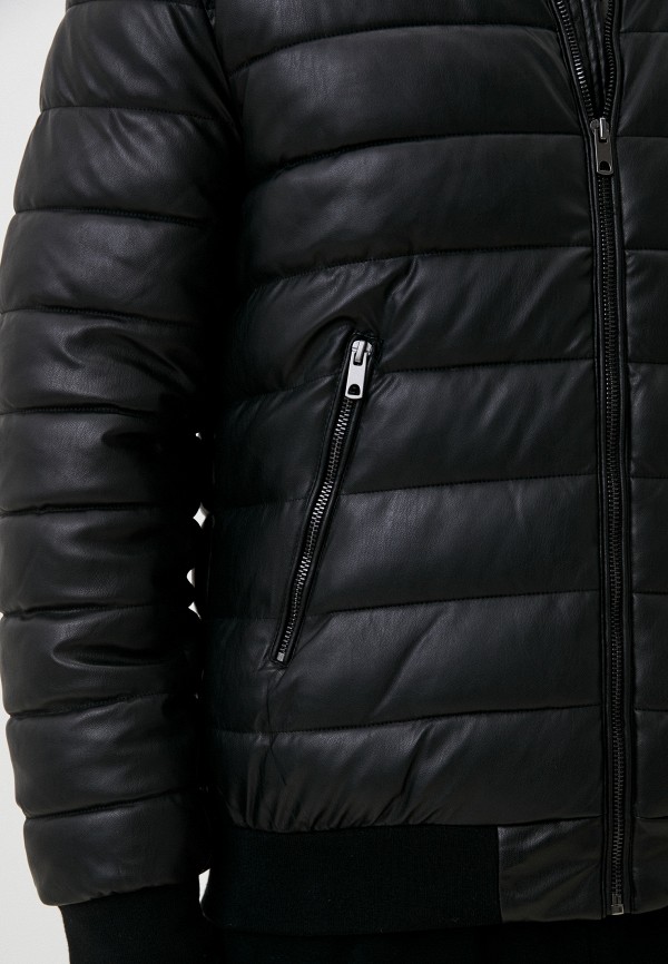 Куртка кожаная утепленная Zolla цвет Черный  Фото 5