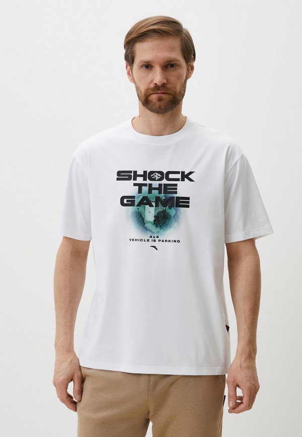 футболка anta силуэт прямой размер s белый Футболка Anta STG