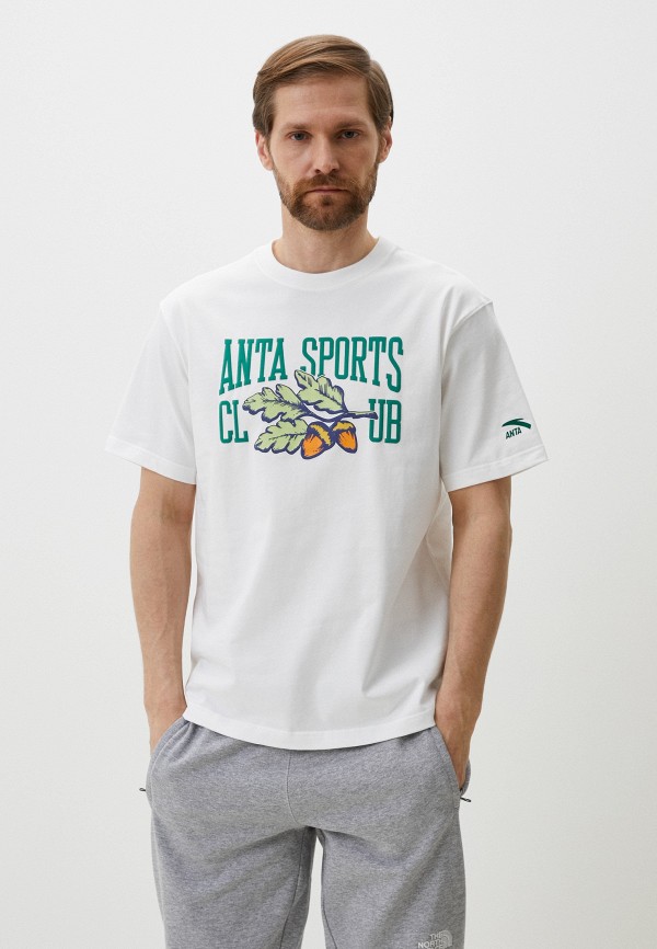 футболка anta силуэт прямой размер s белый Футболка Anta Vintage sports