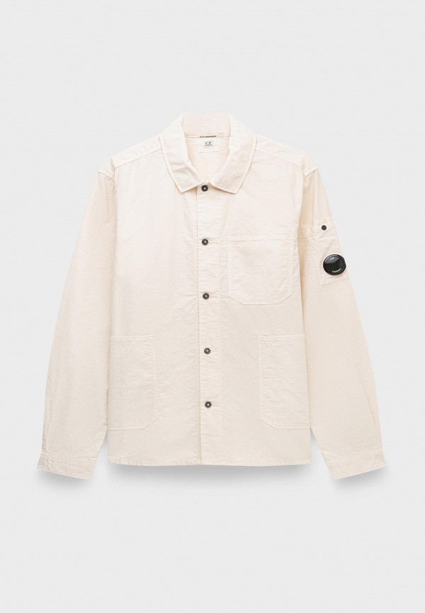 Рубашка C.P. Company ottoman workwear shirt pistachio shell