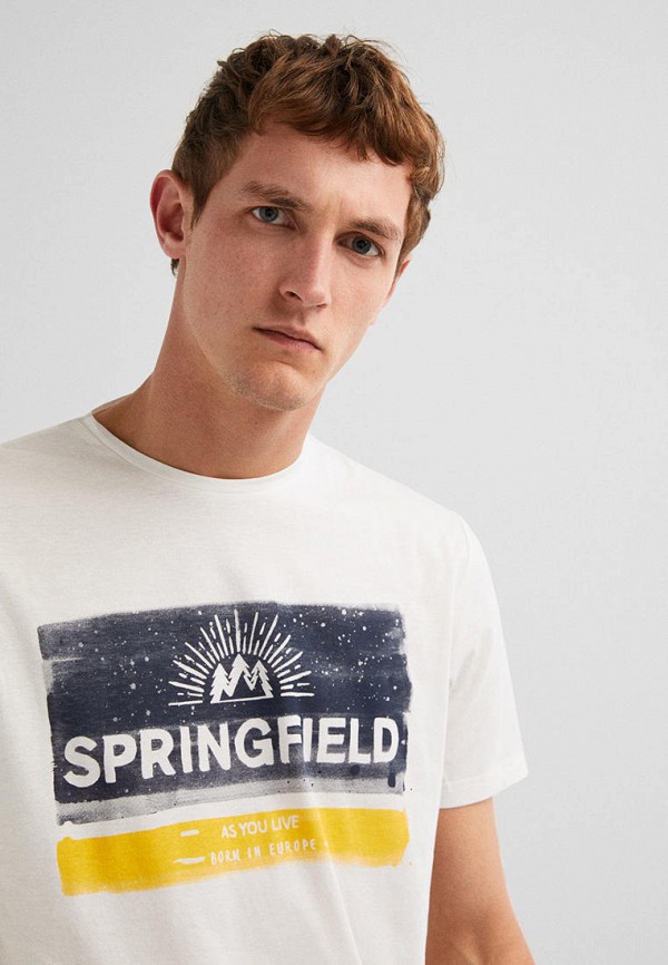 

Футболка Springfield; Springfield MP002XM04ZIV, Бежевый