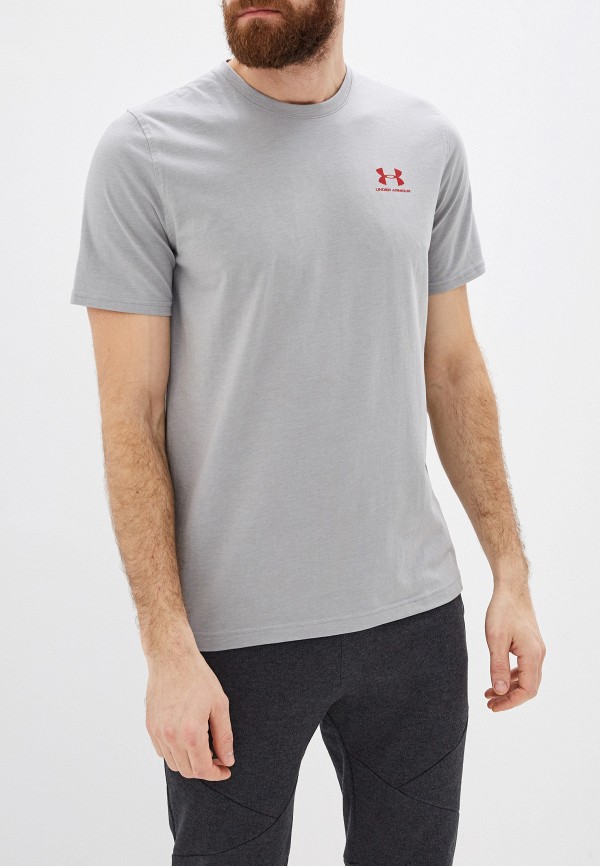 

Футболка спортивная Under Armour, Серый, Charged Cotton Left Chest Lockup Graphic SS