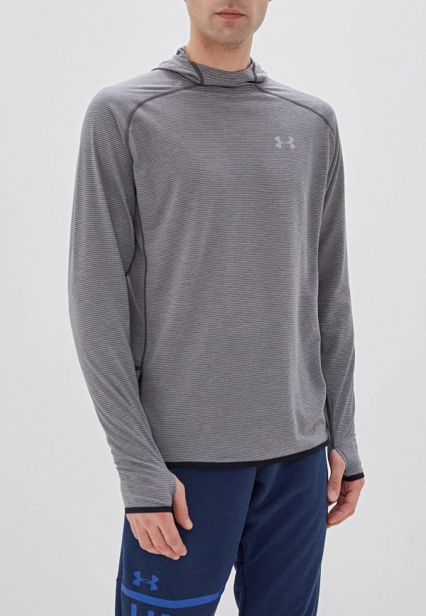 

Лонгслив спортивный Under Armour, Серый, Streaker Run Hooded