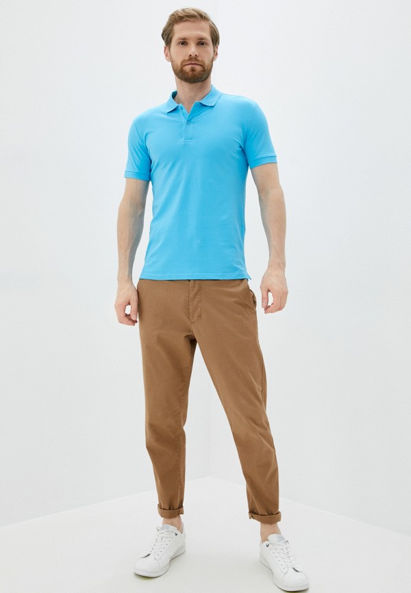 Поло Henderson бирюзовый, размер 50, фото 2