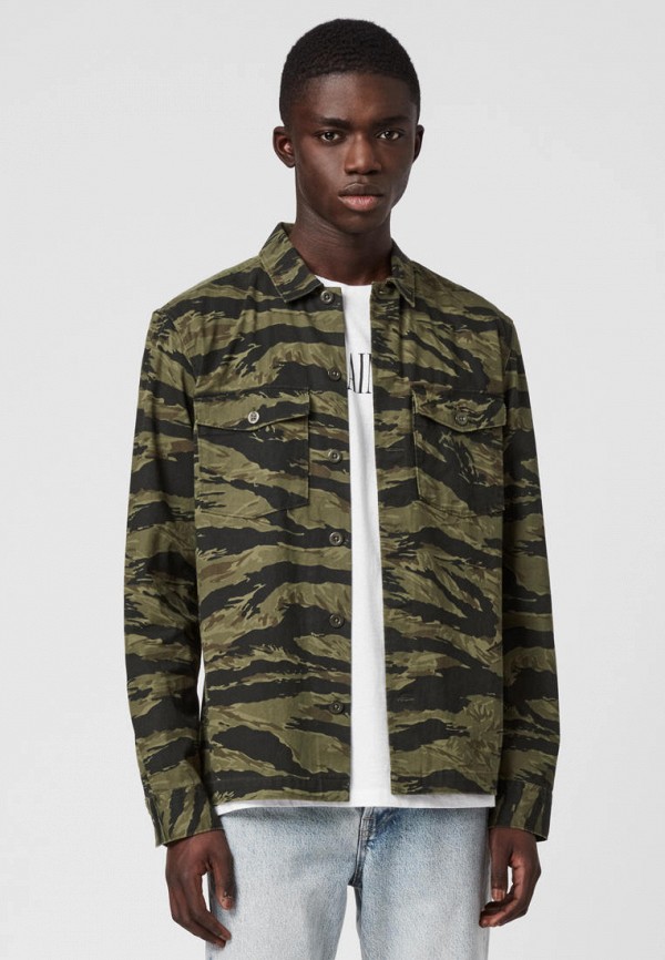 

Рубашка AllSaints, Зеленый, AllSaints MP002XM07YSA