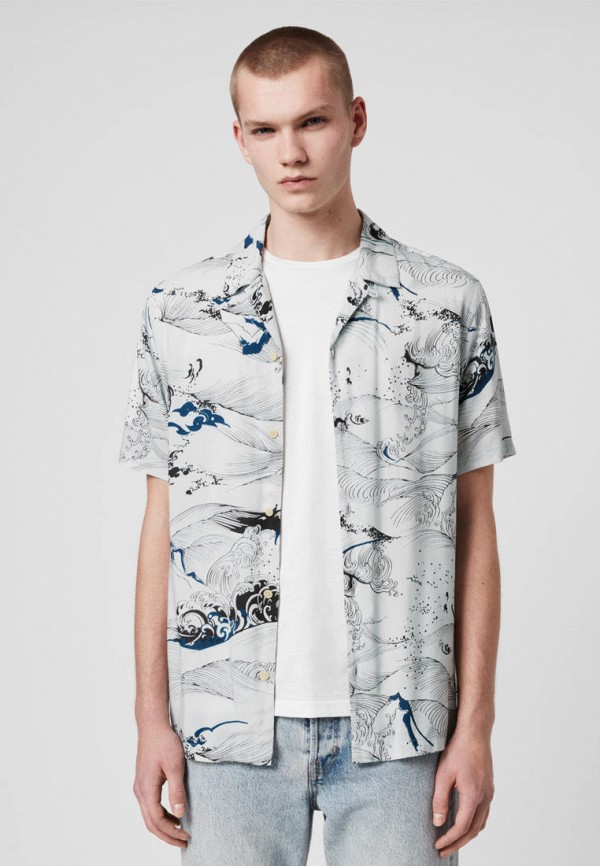 

Рубашка AllSaints, Голубой, AllSaints MP002XM07YSB