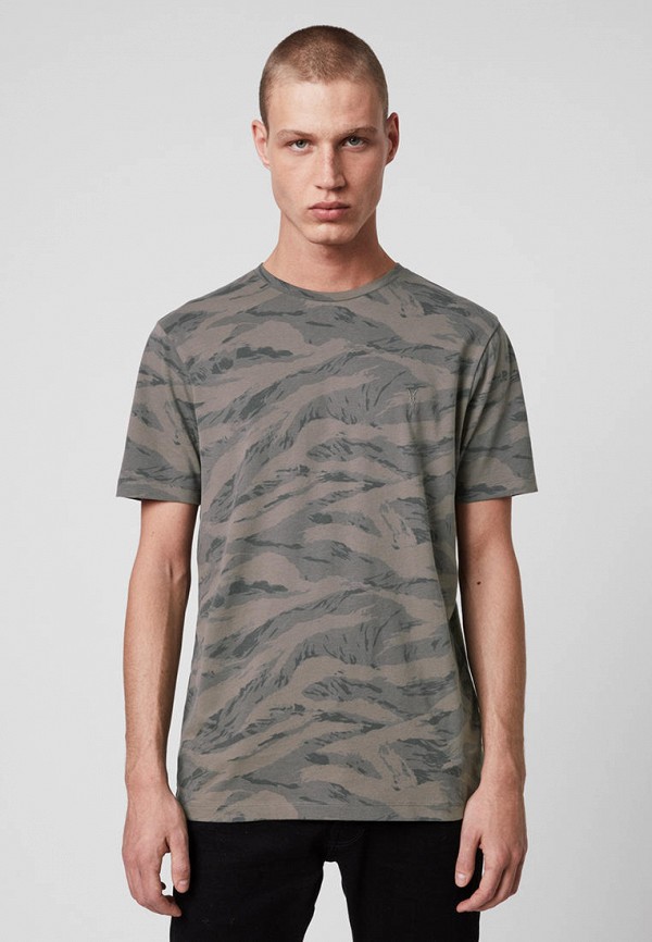 

Футболка AllSaints, Разноцветный, BRACE CAMO SS CREW