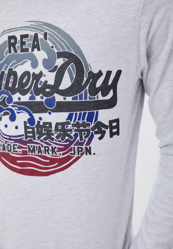 

Лонгслив Superdry, Серый, VL ITAGO LS TOP