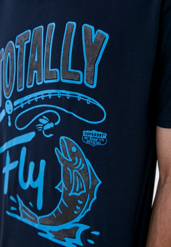 

Футболка Superdry, Синий, WORKWEAR BOX FIT TEE