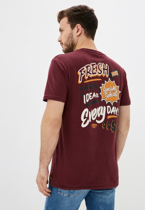 

Футболка Superdry, Бордовый, WORKWEAR BOX FIT TEE