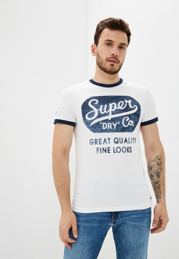 

Футболка Superdry, Белый, WORKWEAR RINGER TEE 220