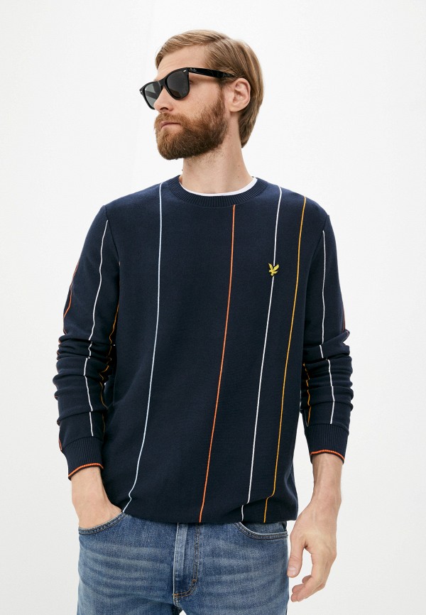 

Джемпер Lyle & Scott, Синий, Vertical Stripe Crew Neck Jumper