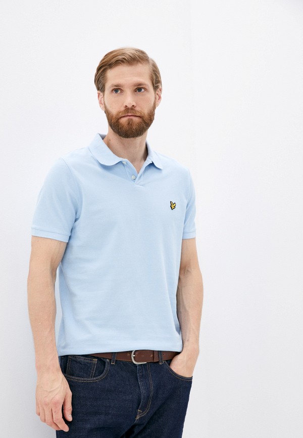 

Поло Lyle & Scott, Голубой, Washed Out Polo Shirt