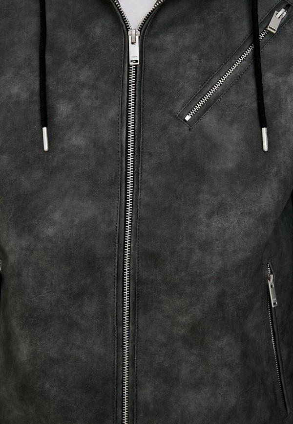 Куртка кожаная O'stin цвет серый  Фото 5