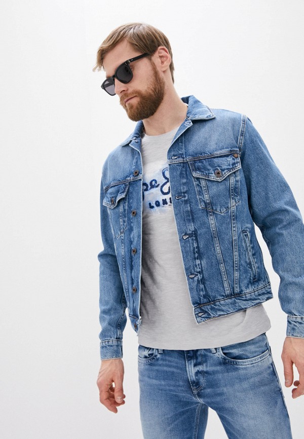 

Куртка джинсовая Pepe Jeans, Голубой, Pepe Jeans MP002XM083I2