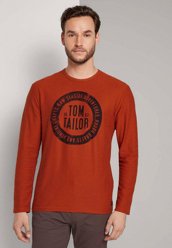 

Лонгслив Tom Tailor, Оранжевый, Tom Tailor MP002XM0846L