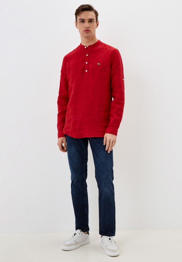 Рубашка Lacoste цвет красный  Фото 2