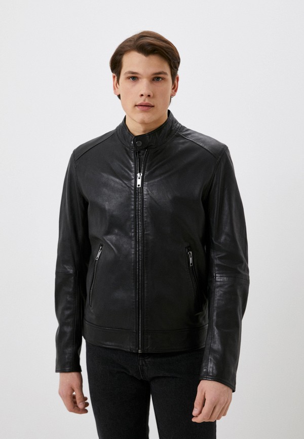Куртка кожаная Urban Fashion for Men цвет черный 