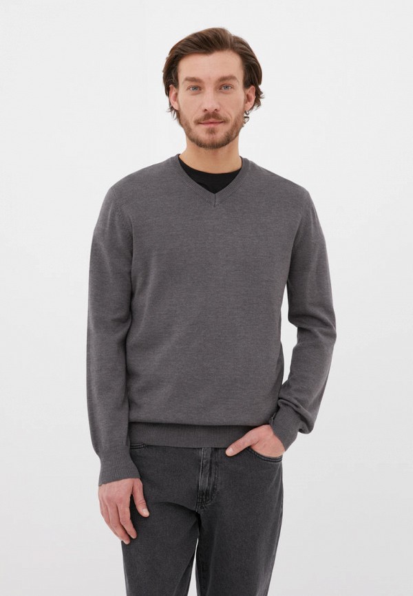 Пуловер Finn Flare серого цвета