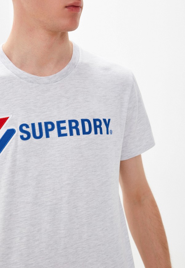 Футболка Superdry цвет серый  Фото 3