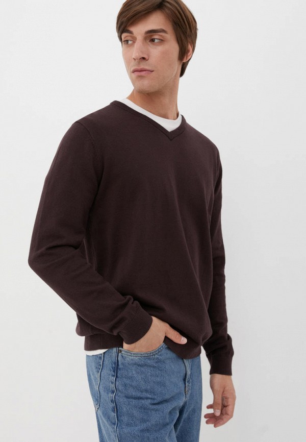 Пуловер Finn Flare коричневого цвета