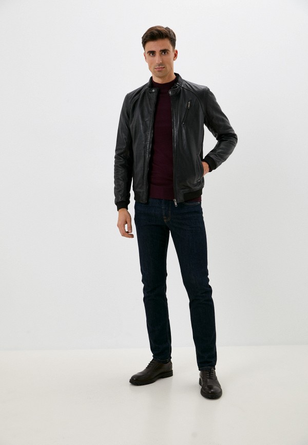 Куртка кожаная Urban Fashion for Men черный, размер 58, фото 2